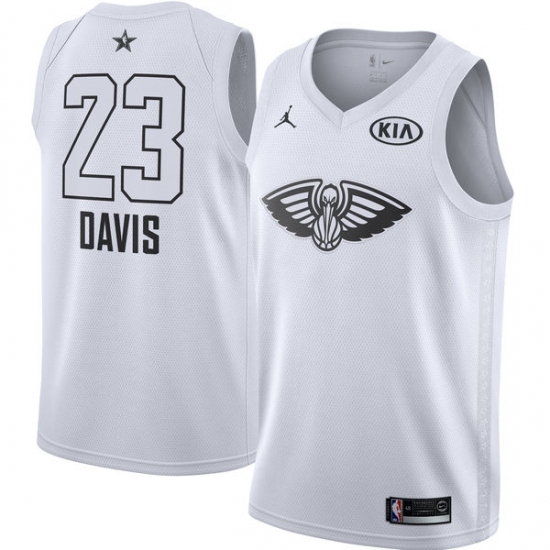 Youth Nike Jordan New Orleans Pelicans #23 Anthony Davis Swingman White 2018 All-Star Game NBA Jersey - Ujersey