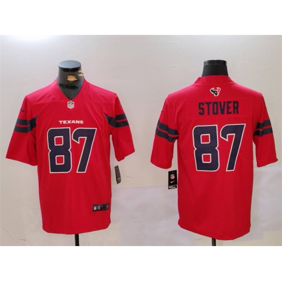 Men's Houston Texans #87 Cade Stover Red Vapor Untouchable Football Stitched Jersey - Ujersey