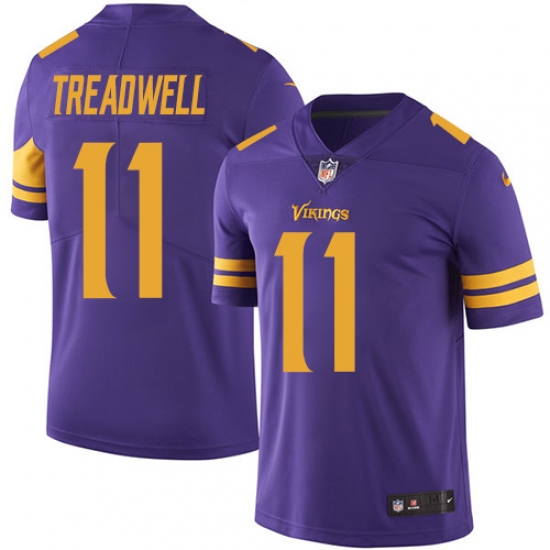 Men's Nike Minnesota Vikings #11 Laquon Treadwell Limited Purple Rush Vapor Untouchable NFL Jersey - Ujersey