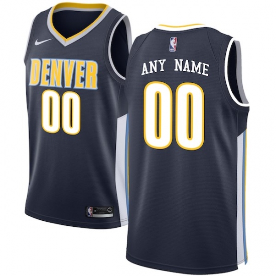 Men's Denver Nuggets Nike Navy Swingman Custom Jersey - Icon Edition - Ujersey