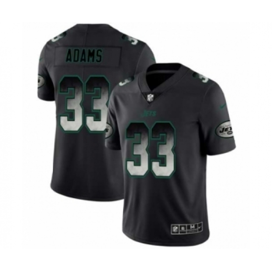 Men New York Jets #33 Jamal Adams Black Smoke Fashion Limited Jersey - Ujersey