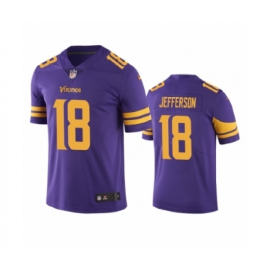 Minnesota Vikings #18 Justin Jefferson Color Rush Limited Purple Jersey - Ujersey