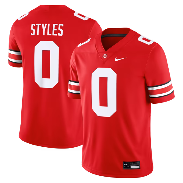 Men's Nike Sonny Styles Scarlet Ohio State Buckeyes Game Jersey