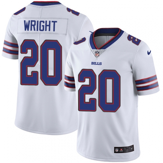 Men's Nike Buffalo Bills #20 Shareece Wright White Vapor Untouchable Limited Player NFL Jersey - Ujersey