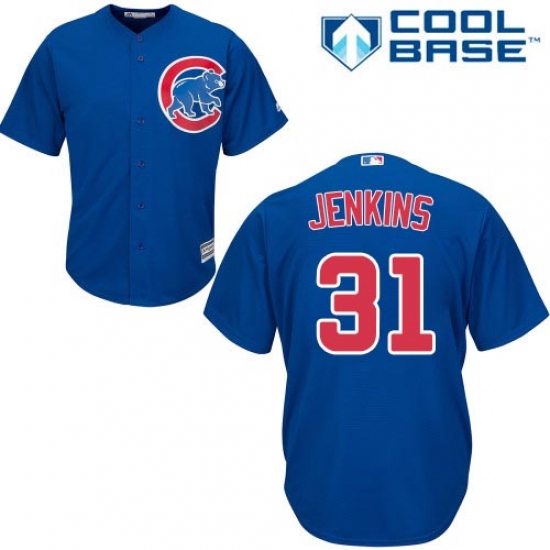 Men's Majestic Chicago Cubs #31 Fergie Jenkins Replica Royal Blue Alternate Cool Base MLB Jersey