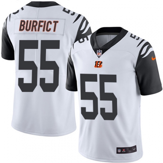 Men's Nike Cincinnati Bengals #55 Vontaze Burfict Elite White Rush Vapor Untouchable NFL Jersey - Ujersey
