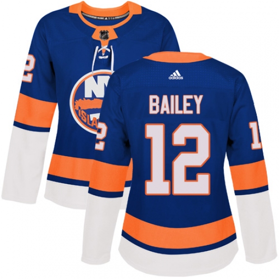 Women's Adidas New York Islanders #12 Josh Bailey Premier Royal Blue Home NHL Jersey - Ujersey