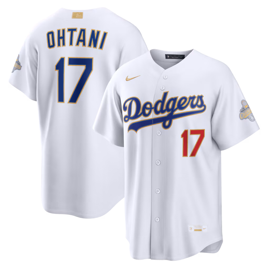 Men's Los Angeles Dodgers Shohei Ohtani Nike White 2026 Gold Collection Stadium Jersey