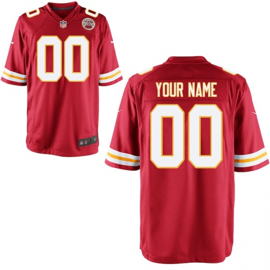 Men's Kansas City Chiefs Nike Red Custom Game Jersey - Ujersey