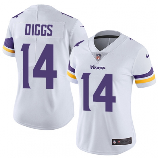 Women's Nike Minnesota Vikings #14 Stefon Diggs Elite White NFL Jersey - Ujersey