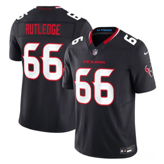 Men's Houston Texans #66 Keylan Rutledge Navy 2nd Alternate 2026 F.U.S.E. Vapor Limited Football Stitched Jersey - Ujersey