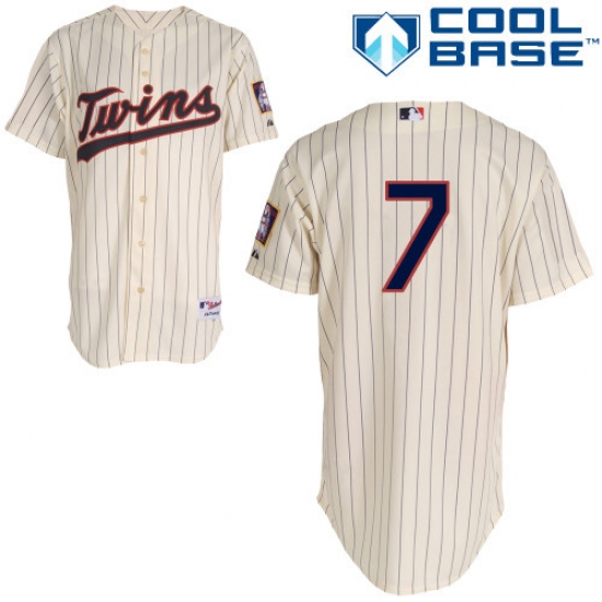 Women's Majestic Minnesota Twins #7 Joe Mauer Authentic Cream Alternate Cool Base MLB Jersey - Ujersey