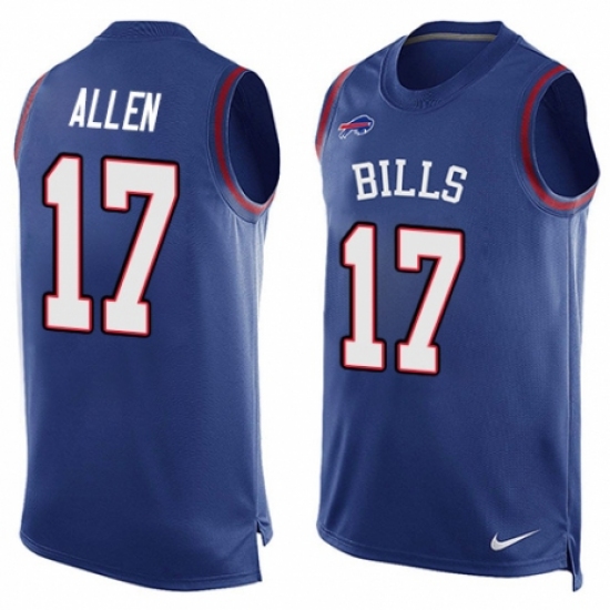 Men's Nike Buffalo Bills #17 Josh Allen Limited Royal Blue Player Name & Number Tank Top NFL Jersey