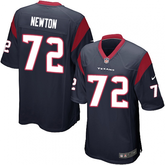 Men's Nike Houston Texans #72 Derek Newton Game Navy Blue Team Color NFL Jersey - Ujersey