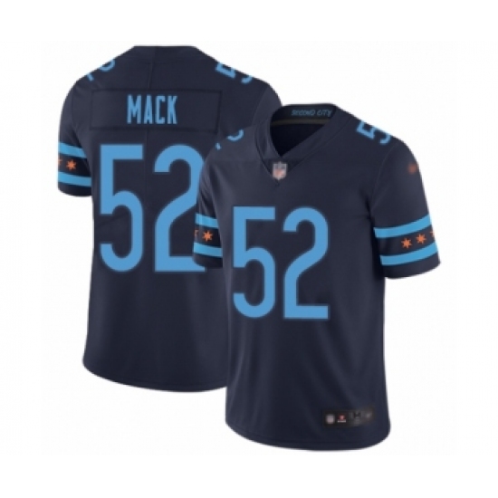 Men's Chicago Bears #52 Khalil Mack Limited Navy Blue City Edition Football Jersey - Ujersey