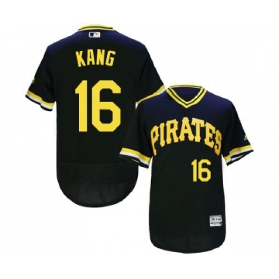 Men's Pittsburgh Pirates #16 Jung-ho Kang Black Flexbase Authentic Collection Cooperstown Baseball Jersey - Ujersey