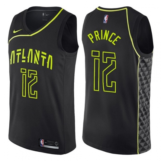Youth Nike Atlanta Hawks #12 Taurean Prince Swingman Black NBA Jersey - City Edition - Ujersey