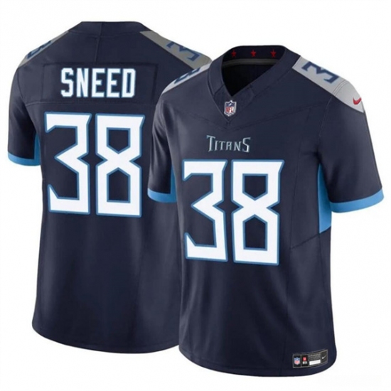 Men's Tennessee Titans #38 L'Jarius Sneed Navy 2024 F.U.S.E. Vapor Limited Football Stitched Jersey - Ujersey
