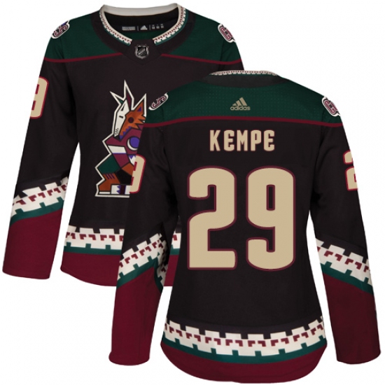 Women's Adidas Arizona Coyotes #29 Mario Kempe Premier Black Alternate NHL Jersey - Ujersey
