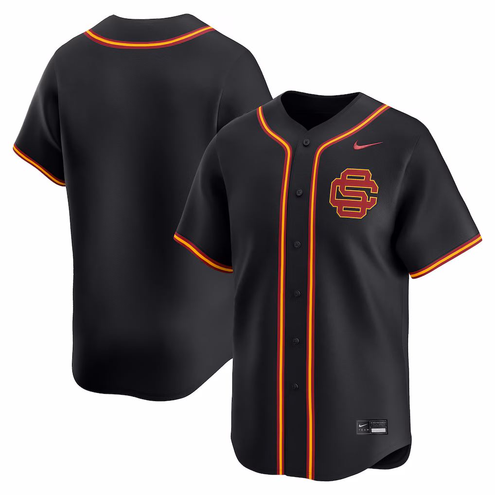 Men's Nike Black USC Trojans Baseball Limited Jersey - SUjersey01