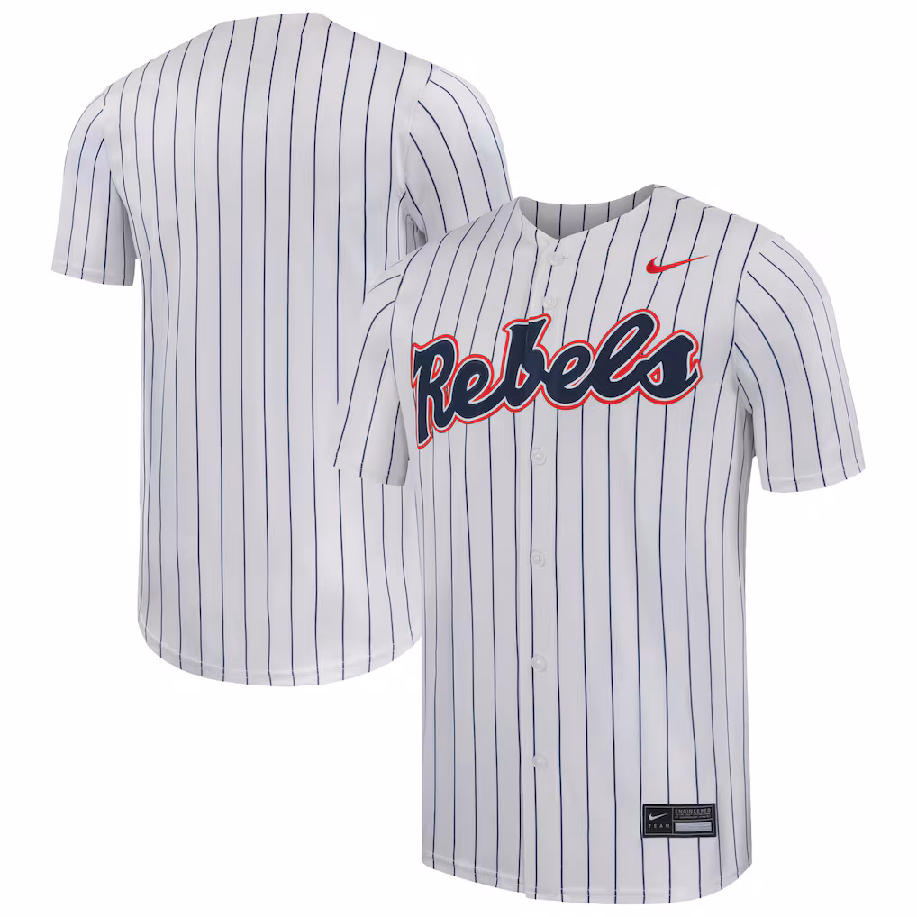 Men's Nike White Ole Miss Rebels Limited Baseball Jersey - Ujersey NHL