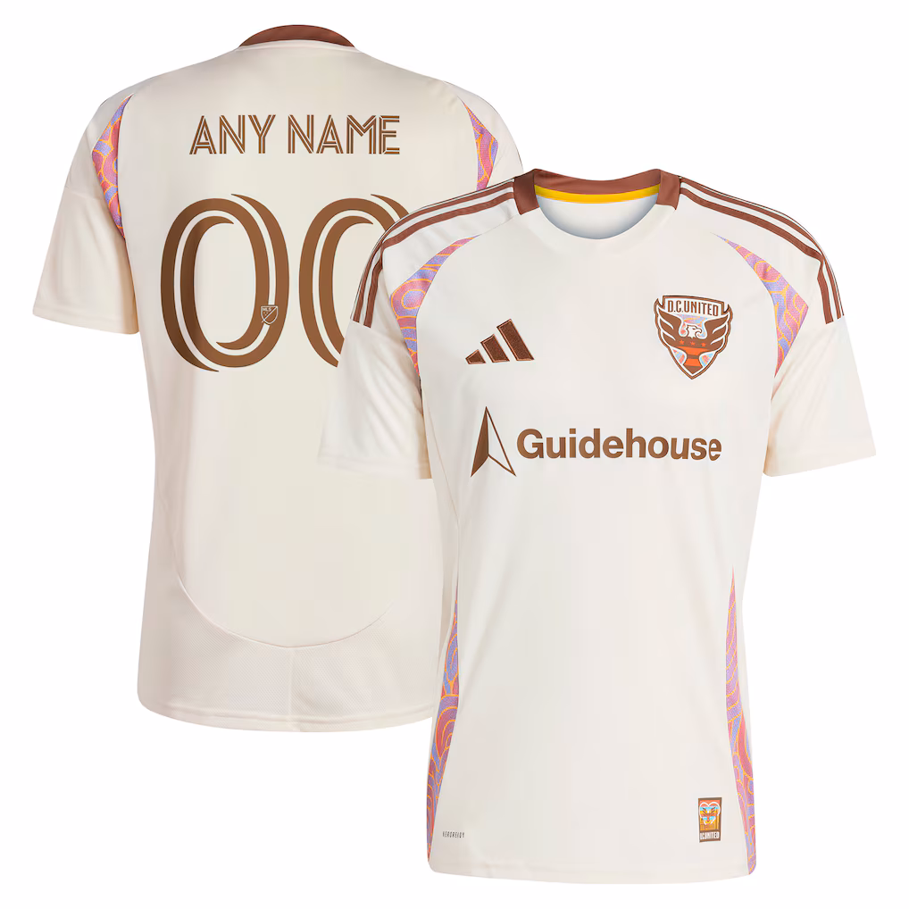 Men's D.C. United adidas Natural 2025 The Soul Kit Replica Custom Jersey - Ujersey NHL