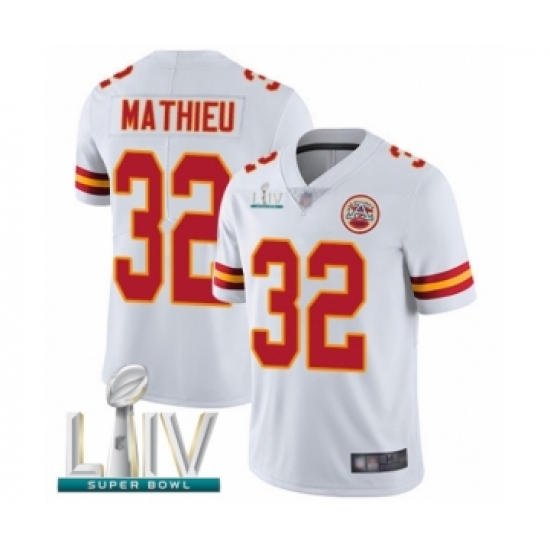 Youth Kansas City Chiefs #32 Tyrann Mathieu White Vapor Untouchable Limited Player Super Bowl LIV Bound Football Jersey - Ujersey