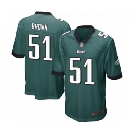Men's Philadelphia Eagles #51 Zach Brown Game Midnight Green Team Color Football Jersey - Ujersey