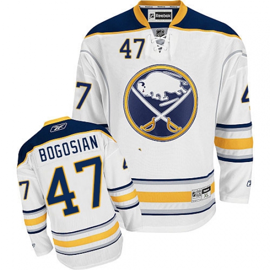 Women's Reebok Buffalo Sabres #47 Zach Bogosian Authentic White Away NHL Jersey - Ujersey