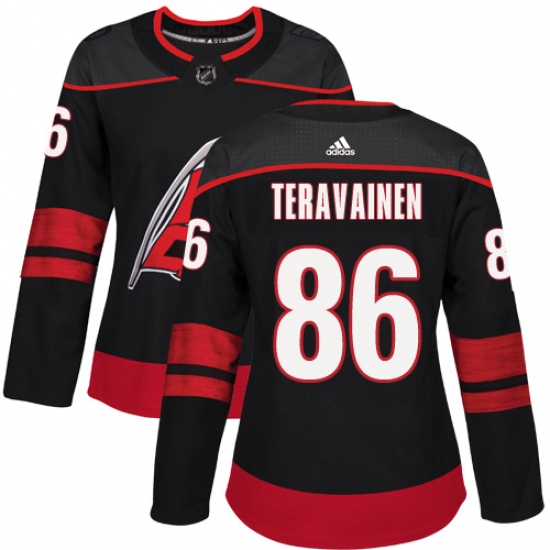 Women's Adidas Carolina Hurricanes #86 Teuvo Teravainen Premier Black Alternate NHL Jersey - Ujersey