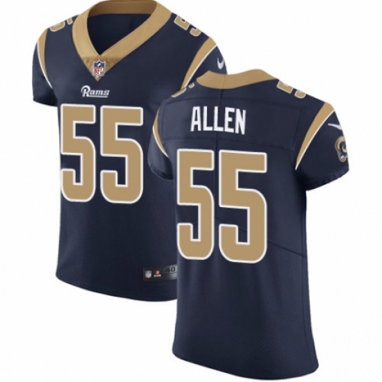 Men's Nike Los Angeles Rams #55 Brian Allen Navy Blue Team Color Vapor Untouchable Elite Player NFL Jersey - Ujersey