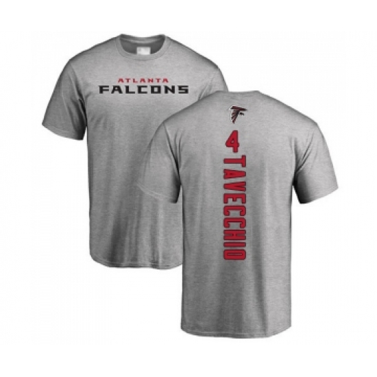 Football Atlanta Falcons #4 Giorgio Tavecchio Ash Backer T-Shirt - Ujersey