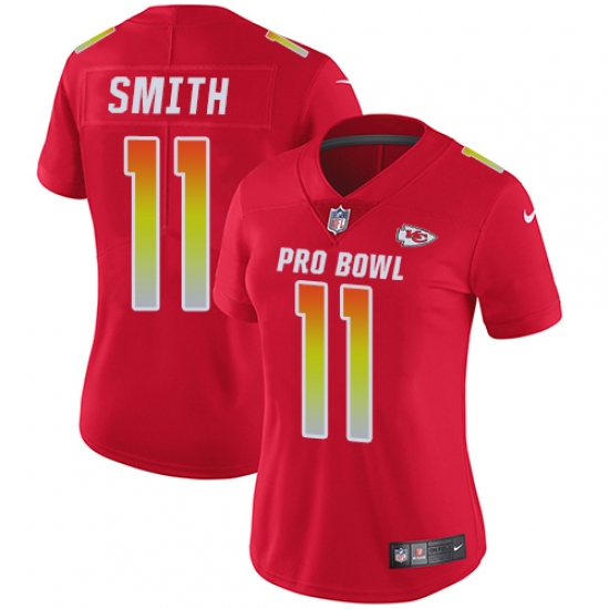 Women's Nike Kansas City Chiefs #11 Alex Smith Limited Red 2018 Pro Bowl NFL Jersey - Ujersey