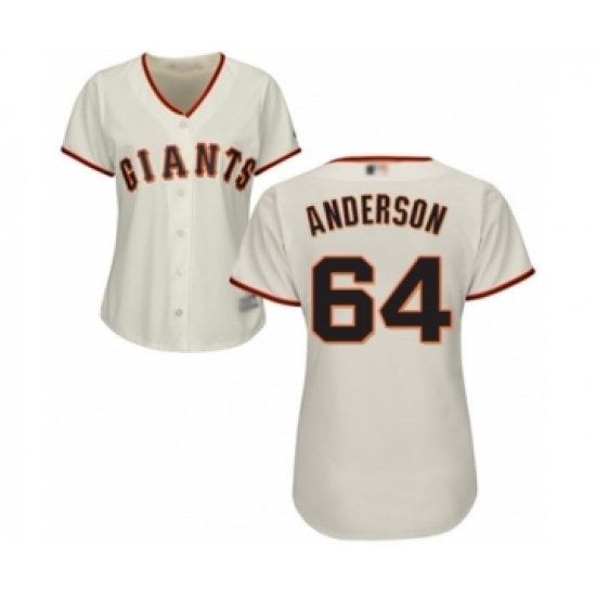 Women's San Francisco Giants #64 Shaun Anderson Authentic Cream Home Cool Base Baseball Player Jersey - Ujersey