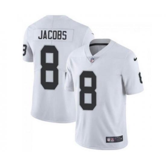 Men's Las Vegas Raiders #8 Josh Jacobs White Vapor Limited Stitched Jersey - Ujersey
