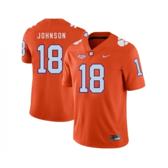 Clemson Tigers 18 Jadar Johnson Orange Nike College Football Jersey - Ujersey