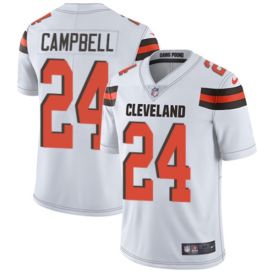 Youth Nike Cleveland Browns #24 Ibraheim Campbell White Vapor Untouchable Limited Player NFL Jersey - Ujersey