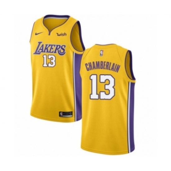 Youth Los Angeles Lakers #13 Wilt Chamberlain Swingman Gold Home Basketball Jersey - Icon Edition