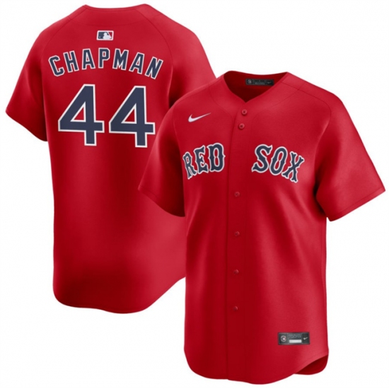 Men's Boston Red Sox #44 Aroldis Chapman Red 2025 Alternate Limited Stitched Baseball Jersey - Ujersey