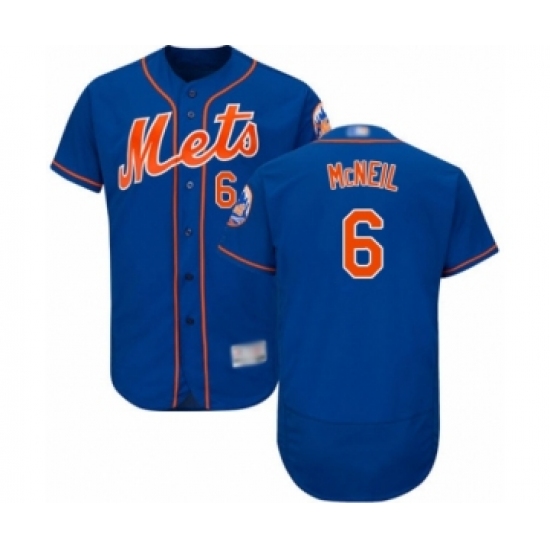 Men's New York Mets #6 Jeff McNeil Royal Blue Alternate Flex Base Authentic Collection Baseball Jersey - Ujersey