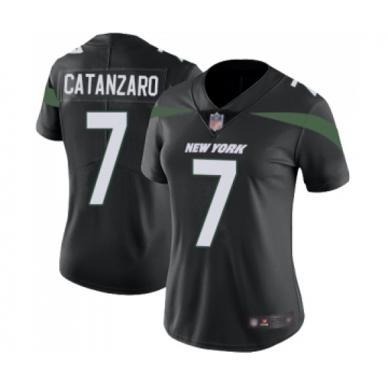 Women's New York Jets #7 Chandler Catanzaro Black Alternate Vapor Untouchable Limited Player Football Jersey - Ujersey