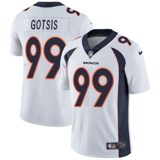 Men's Nike Denver Broncos #99 Adam Gotsis White Vapor Untouchable Limited Player NFL Jersey - Ujersey