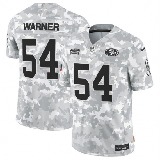 Men's San Francisco 49ers #54 Fred Warner 2024 F.U.S.E Arctic Camo Salute To Service Limited Stitched Football Jersey - Ujersey