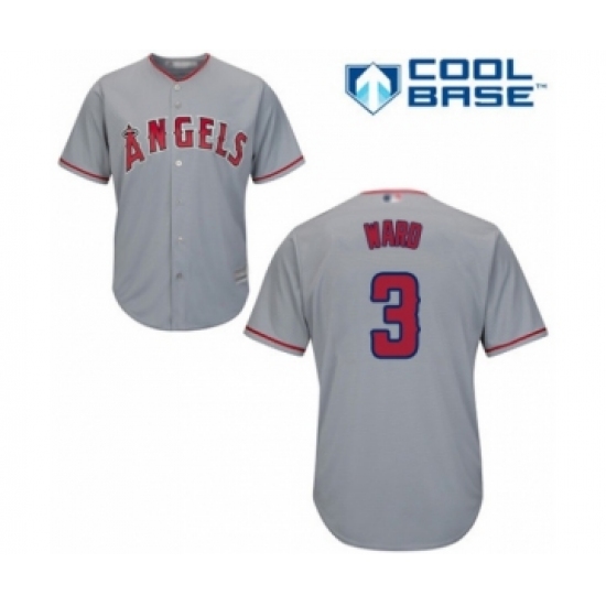 Youth Los Angeles Angels of Anaheim #3 Taylor Ward Authentic Grey Road Cool Base Baseball Player Jersey - Ujersey
