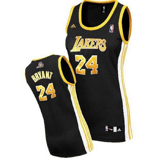 Women's Adidas Los Angeles Lakers #24 Kobe Bryant Swingman Black/Gold No. NBA Jersey - Ujersey
