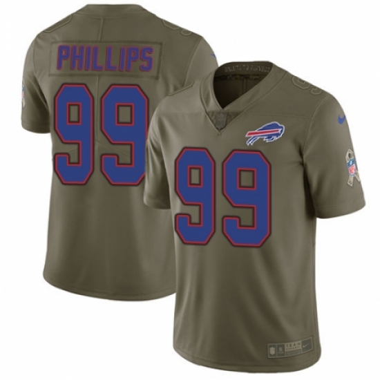 Men's Nike Buffalo Bills #99 Harrison Phillips Limited Olive 2017 Salute to Service NFL Jersey - Ujersey