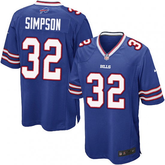 Men's Nike Buffalo Bills #32 O. J. Simpson Game Royal Blue Team Color NFL Jersey - Ujersey