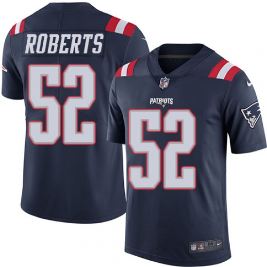 Men's Nike New England Patriots #52 Elandon Roberts Limited Navy Blue Rush Vapor Untouchable NFL Jersey - Ujersey