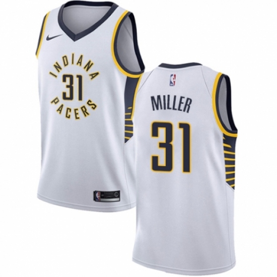 Men's Nike Indiana Pacers #31 Reggie Miller Authentic White NBA Jersey - Association Edition - Ujersey