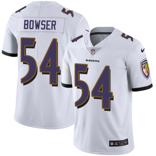 Youth Nike Baltimore Ravens #54 Tyus Bowser White Vapor Untouchable Limited Player NFL Jersey - Ujersey